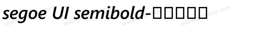 segoe UI semibold字体转换